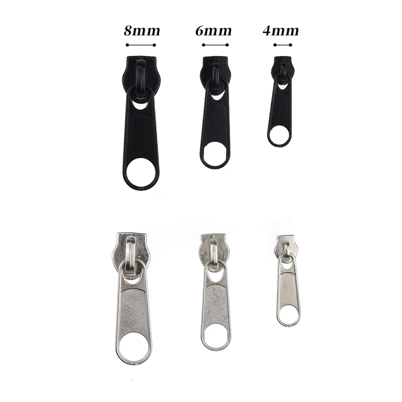 Zipper Repair Kit 5-piece #3 #5 #8 #10 Metal Zipper Slider Replacement for Garment Bags