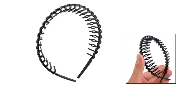 

5x Plastic Teeth Comb Hairband Hair Hoop Headband Black For Woman