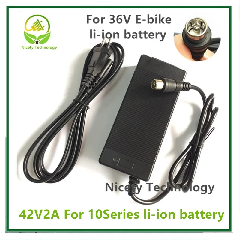 42V2A charger  42v 2A  electric bike lithium battery  charger for 36V lithium battery pack  RCA Plug  42V2A charger
