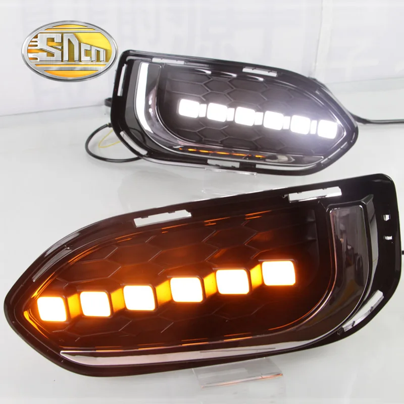 

For Honda Jazz 2018 2019,With Flowing Turning Signal Function Waterproof Car DRL 12V LED Daytime Running Light Daylight SNCN