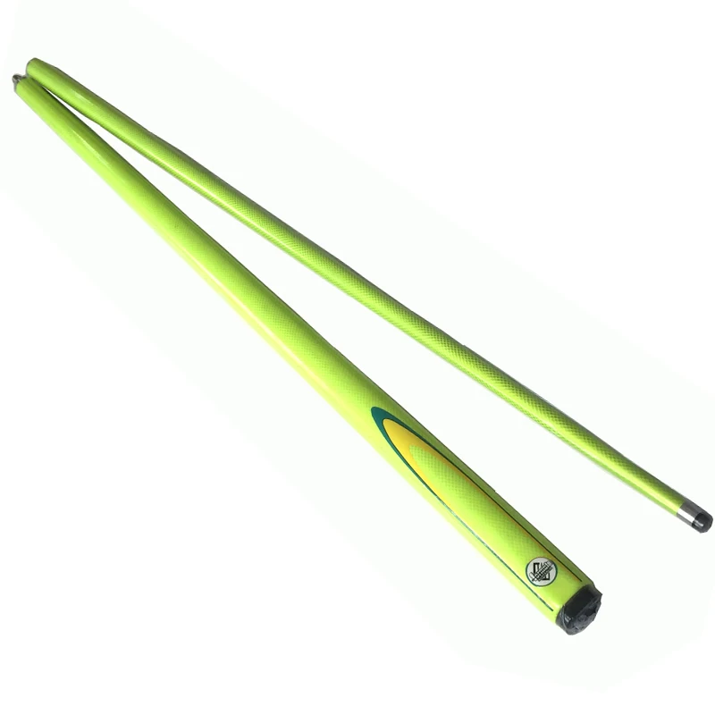 9.5mm green color carbon snooker cues 1/2 split stainless steel women
