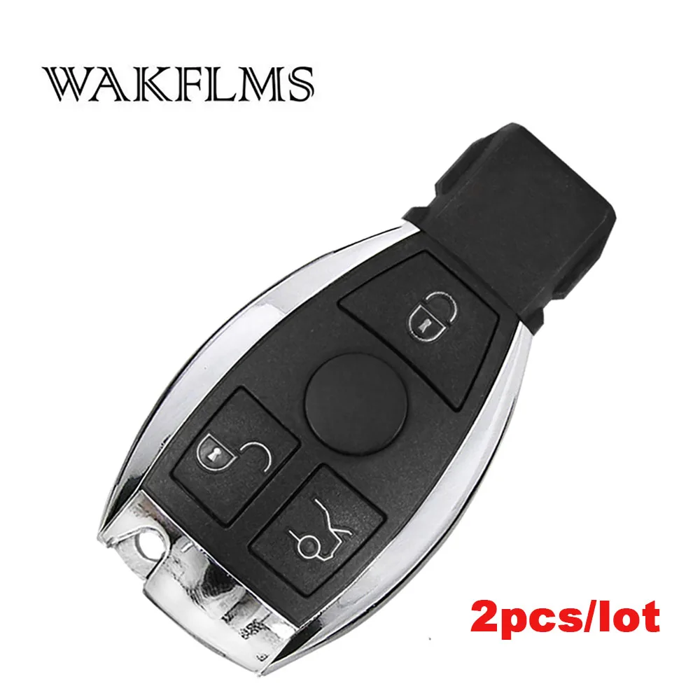 

2pcs 3 Button Silva Smart Card Case Car Key Shell For Mercedes Benz IYZDC07 Automotive Key Shell + Emergency Key