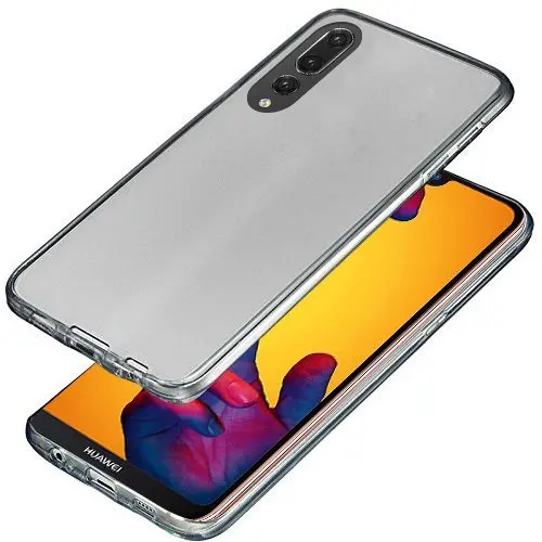 Двойной Мягкий силиконовый чехол для huawei P30 P20 Lite P Smart Plus Y9 Y7 Y6 Pro mate 20 Honor 10 Lite Nove 2i 3e чехол на весь корпус - Цвет: Черный