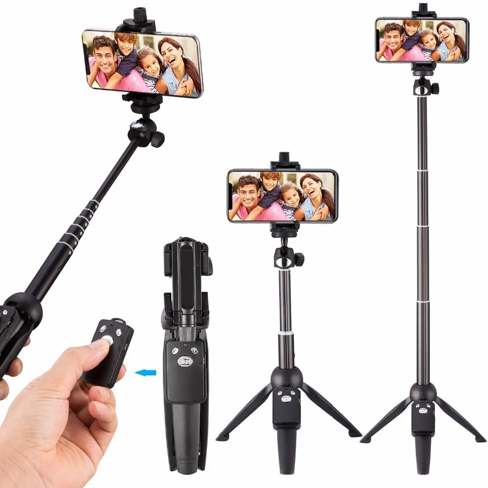 

VCT-9928 Selfie Stick Portable Monopod Handheld Smartphone Lightweight Self Pole Tripod 3-in-1 Self Stick camera install360