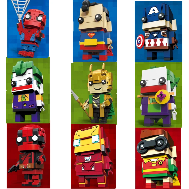 

Brickheadz Avengers 3 Infinity War Marvel Spuer Hero Brick Heads Building Blocks Kids Toys Compatible With Legoinglys Loki