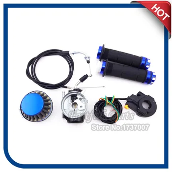 

Racing Carburetor Air Filter Throttle Grips Cable Switch Kit For 50cc 60 80cc Gas Bicycle