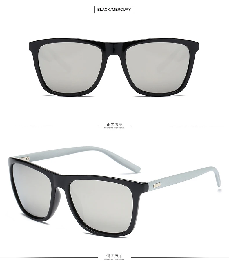 Iboode, Мужские поляризационные солнцезащитные очки, модные, дизайнерские, квадратные, для вождения, солнцезащитные очки, зеркальные, солнцезащитные очки, Oculos De Sol, UV400, Gafas, унисекс