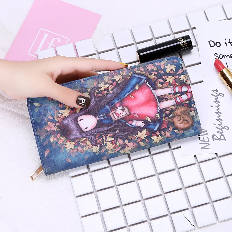 

Fashion Women Wallets Zipper Lady Giraffe Graffiti Clutch Girl's Coin Purse Cards Holder Brand Female Wallet Moneybags Burse Bag