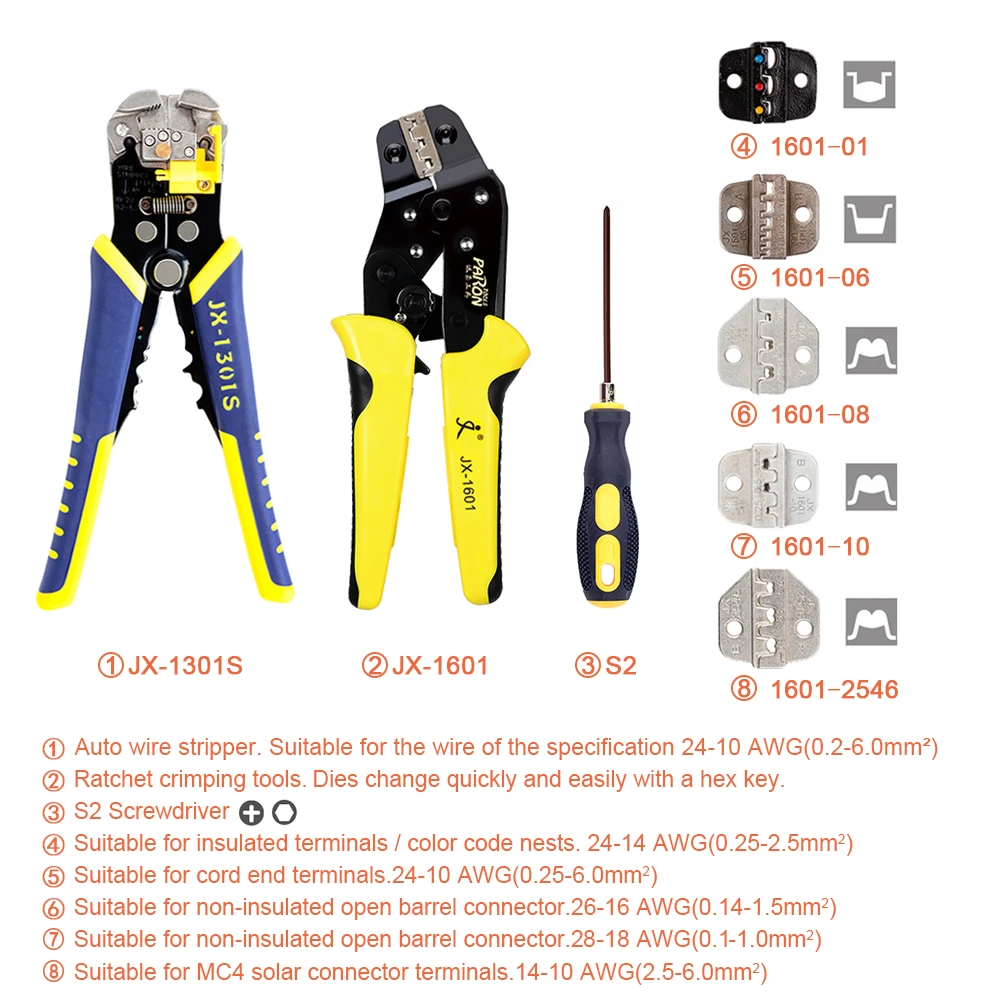 Paron JX-D5301 Multifunctional Ratchet Crimping Tool