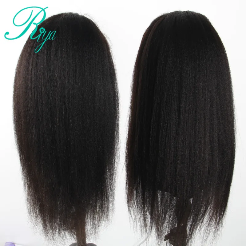 kinky straight human hair wig (5)