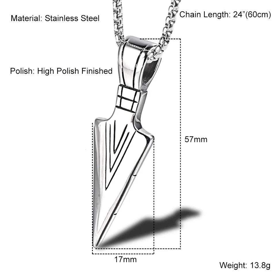 RIR Треугольники подвеска-кинжал, в ретро стиле с золотой Нержавеющая сталь нежный стрелка геометрические кинжал стреловидное колье для мужчин ювелирные изделия