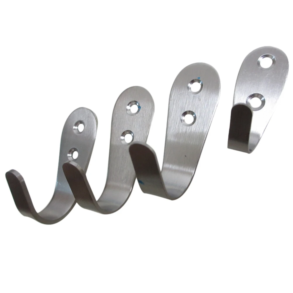 2pcs/Lot Door Hook Stainless Steel Kitchen Clothes Wall Hangers Organizer Holds House