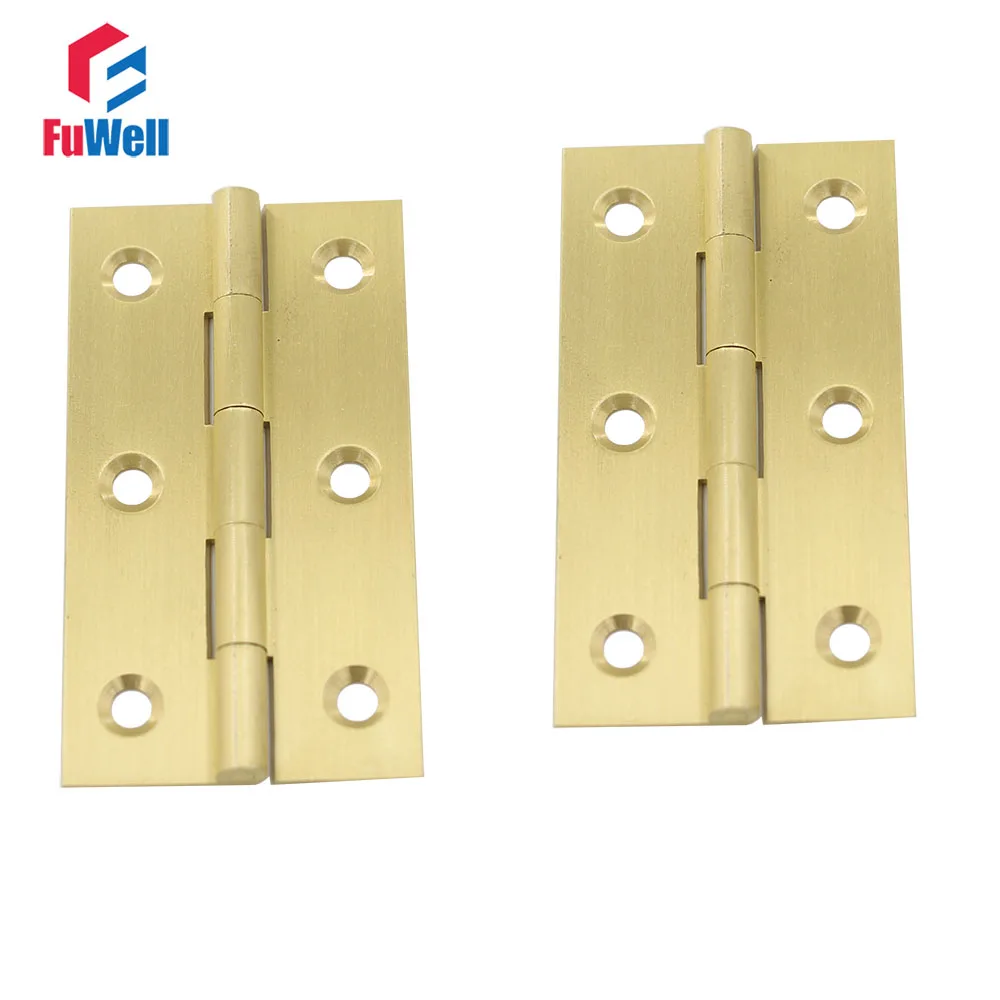 Buy 4pcs 3inch Brass Door Hinges 1.2mm Thickness