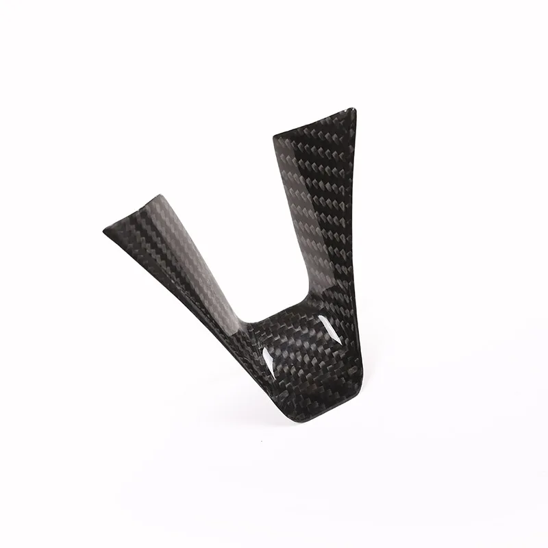 Carbon Fiber Настоящее углеродное волокно рулевое колесо украшение полосы отделка для Alfa Romeo Giulia Stelvio автомобильный аксессуар - Название цвета: Carbon Fiber