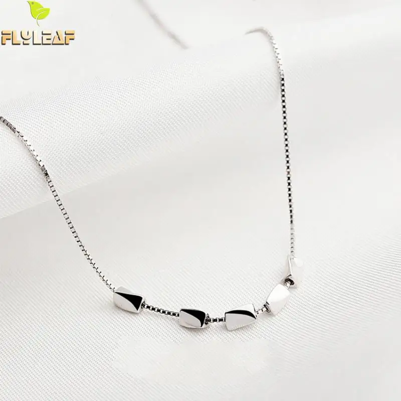

Flyleaf 100% 925 Sterling Silver Transshipment Beads Necklace For Women Simple Fashion Party Jewelry