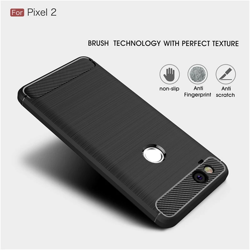 

For Google Pixel 2 2XL 3 XL case Luxury Slim Armor Soft Silicone Phone Back Cover for Pixel 3XL Lite Brushed Carbon Fiber Coque