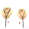 Western Suede bolo tie heart shape collar leather rope unisex vintage pattern collar cowgirl  wedding accessories ► Photo 3/3
