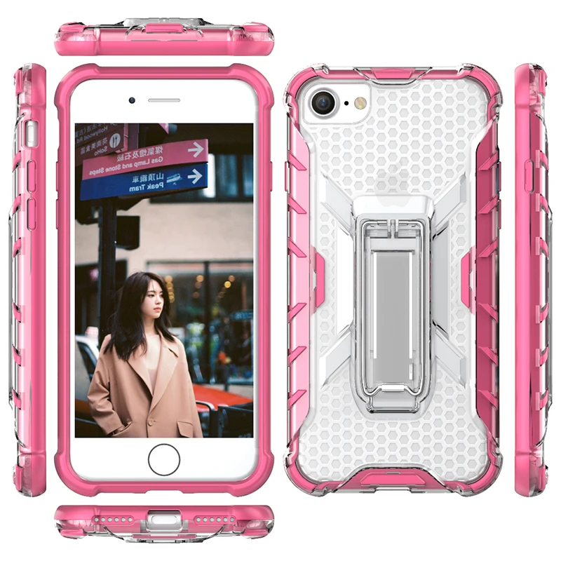 

ProElite Rugged Armor Shockproof Case for iPhone X 8 8 Plus 7 7 Plus 6 6S Plus Hard PC Frame Stand Heavy-duty Drop Full Cover