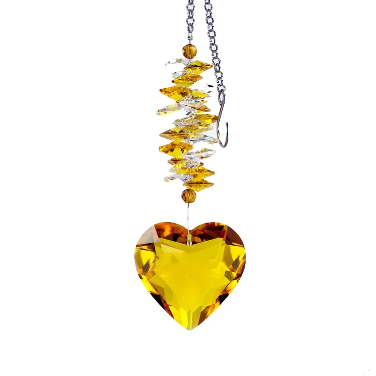Искусственный кристалл восьмиугольная бусина любовь сердце висячая цепь Кулон Любовь Подарки