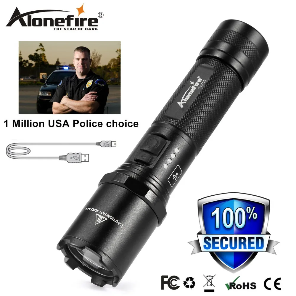 Светодиодный фонарь AloneFire TK700 CREE для полиции ультра яркий самообороны и