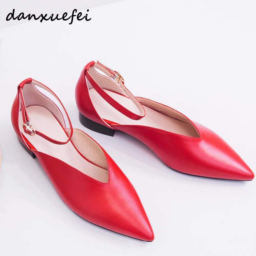 comfortable flats with ankle strap