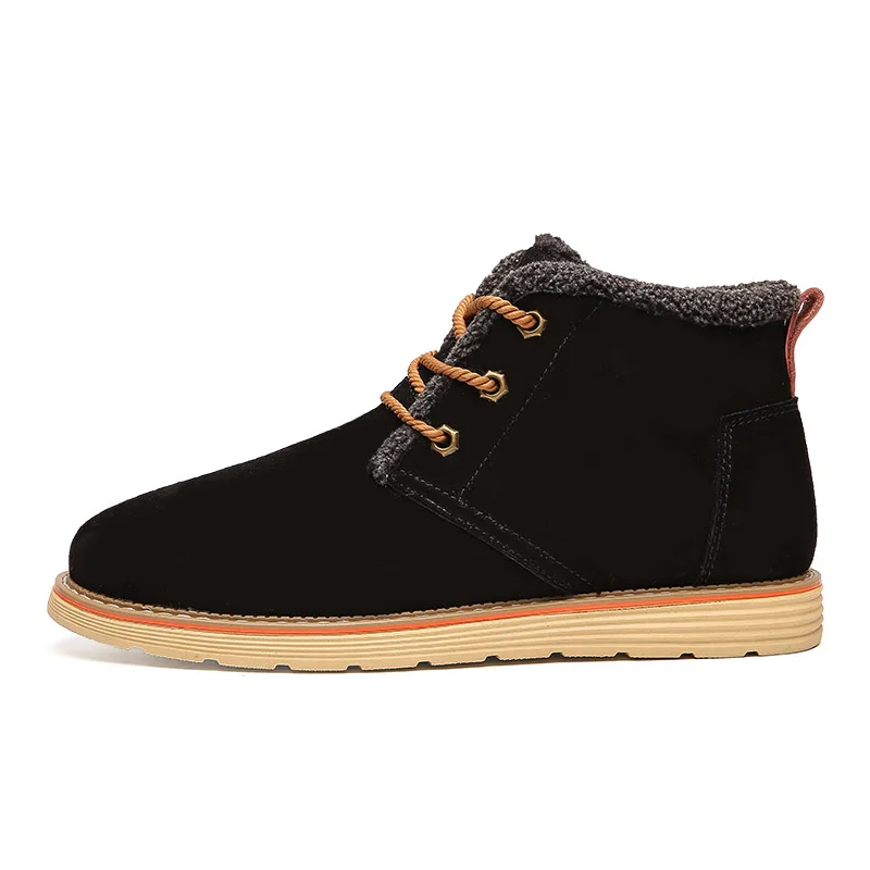 Calçados Homens Genuínos Neve Botas De Preto Couro Segurança Calçado Boots azul Andando Sapatos Adulto Para Pele Quente Casuais Masculinos Ankle Inverno Sneakers Urqx4U0Tw