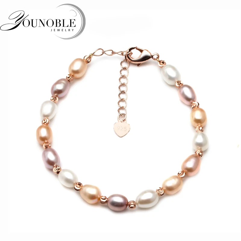 

Real natural freshwater pearl bracelet for women,fashionable adjustable femme bracelet with pearl