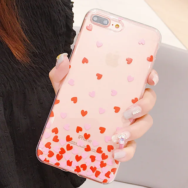 Kerzzil Heart shaped Phone Cases For iPhone 6 7 6s Plus Soft TPU