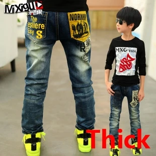Зимние детские штаны высокого качества плотные детские джинсы для мальчиков детские джинсы теплые повседневные джинсы для мальчиков одежда для детей 3–12 лет розничная