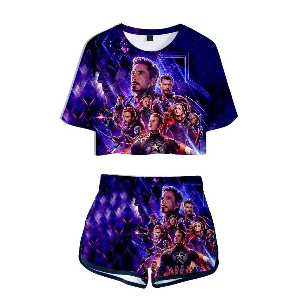 Avengers Endgame Quantum Realm Women Tops Tee Advanced Tech Pant Cosplay Costumes 2019 new superhero Iron Man T-shirt suit