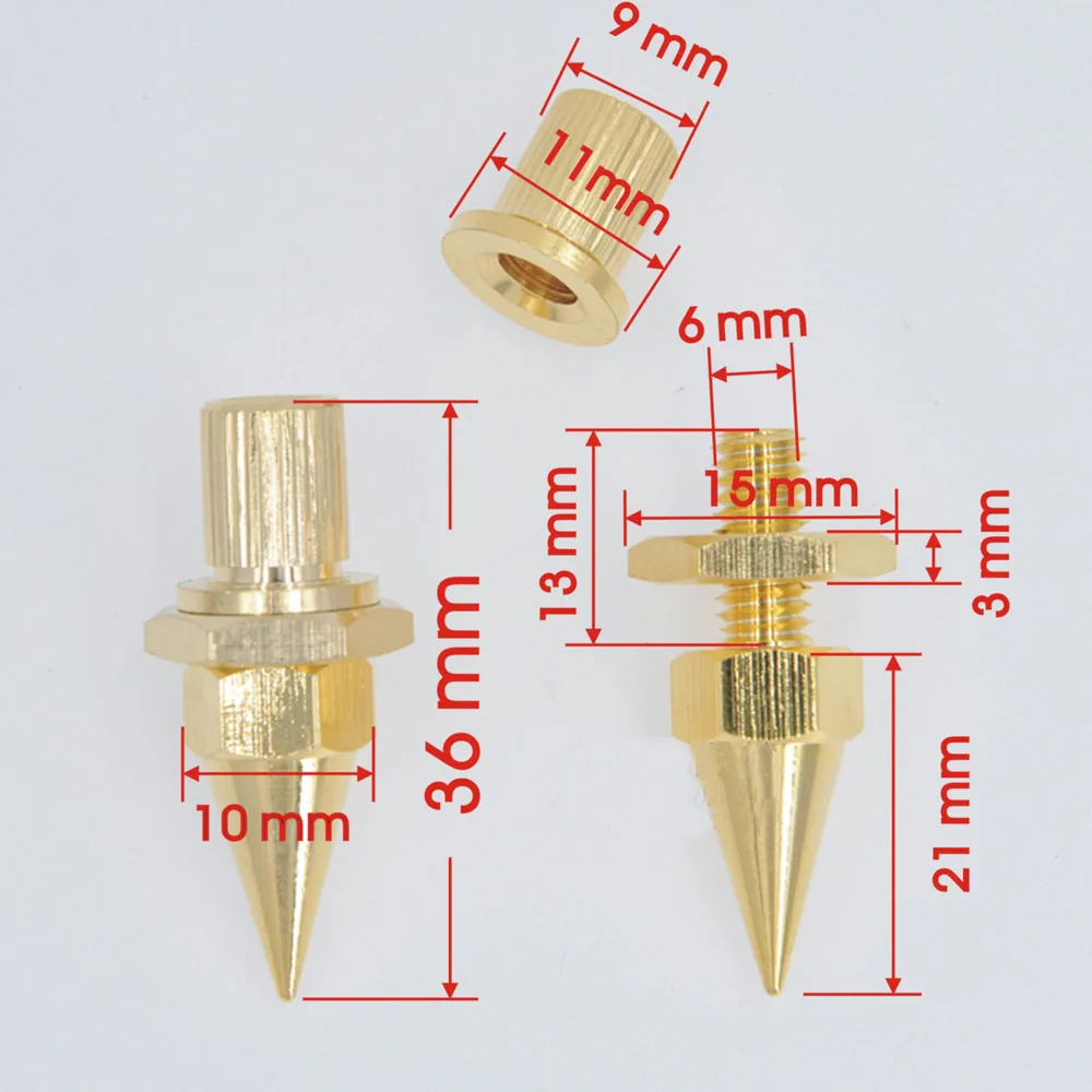 4 шт. M6x36 медный спикер шип усилитель ударопрочный изоляционный Стенд ноги конус база колодки