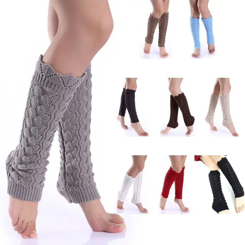 

Fashion Women Knitted Scoks Crochet Long Boots Socks High Quality Casual Women Warm Winter Classic Knitting Leg Warmers