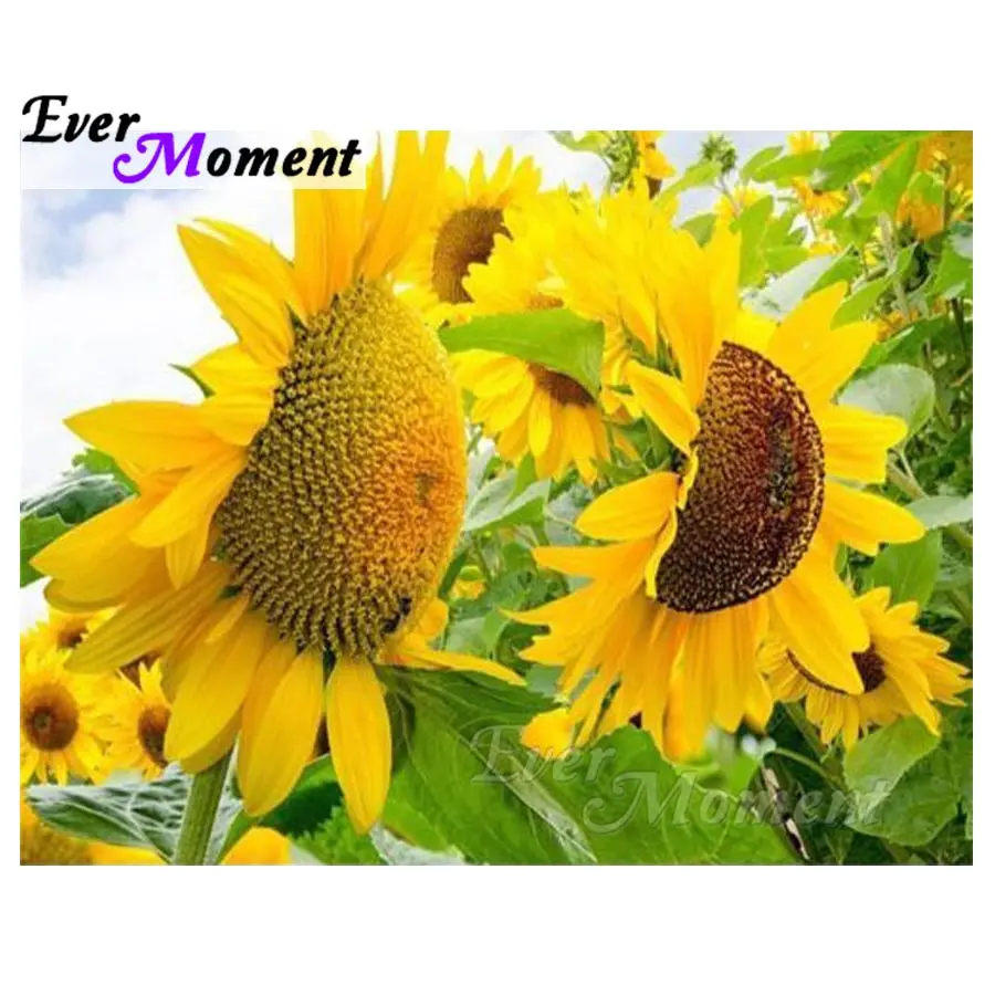 

Ever Moment Diamond Painting Sunflower Picture Mosaic Cross Stitch Full Square Drill Diamond Embroidery 5D DIY Rhinestone S2F815