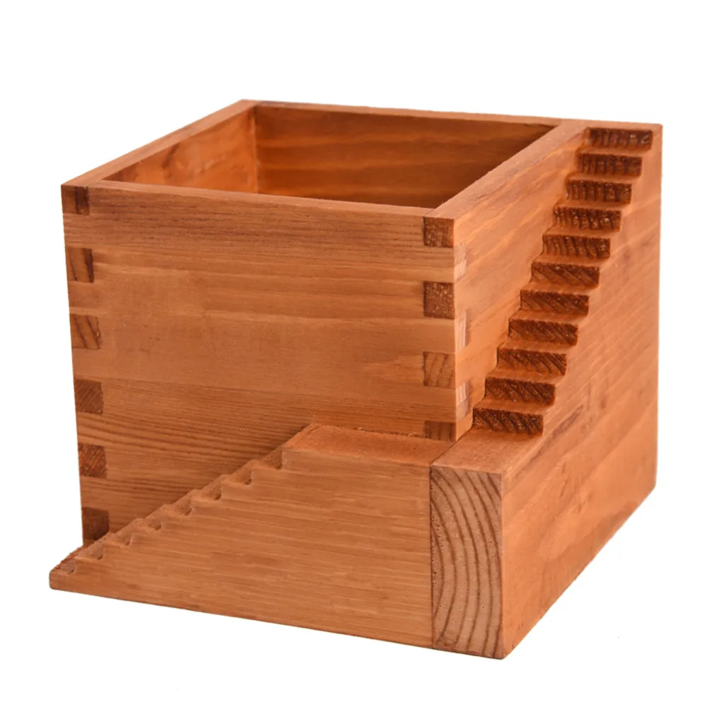 Personalized Antique Wooden Table Sundries Container Cosmetics Jewelry Storage Boxes Wooden Stairs Flowerpot Home Decor