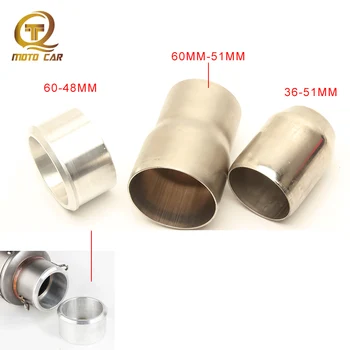 

1PC Motorcycle Exhaust Link Pipes Muffler 60mm Change To 36-51MM Escape Moto Scooter Exhaust Racing 60MM 48MM Adapter Conversion