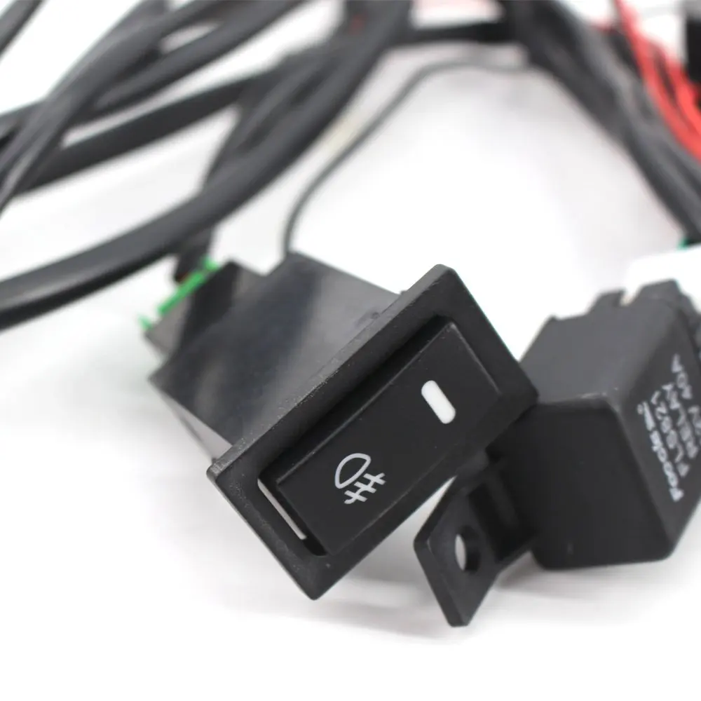 

Wiring Harness Kit Fuse Relay Switch 12/24V Universal Car LED Fog Light On/Off Switch Car Styling Fog Light Controller