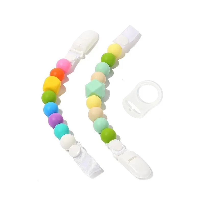 

Silicone Teether Pacifier Clips Safe BPA Free Teether Pacifier Holders Baby Teethers Care For Kids Childern