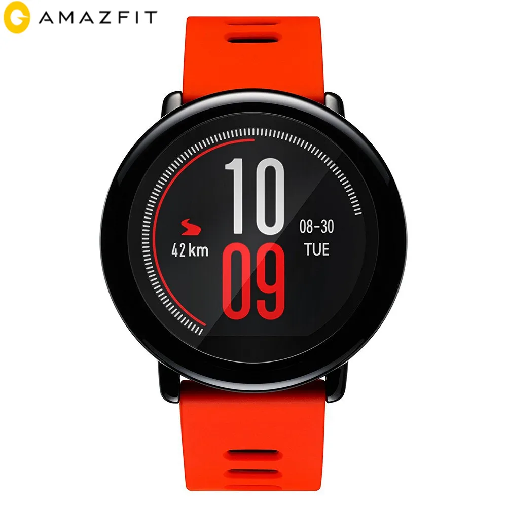 Оригинальная английская версия Xiaomi Huami Amazfit Pace с gps Bluetooth 4G/WiFi Android/iOS водонепроницаемые спортивные умные часы для бега - Цвет: Красный