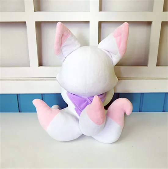 33cm LOL Ahri Pet Fox Plush Toy Sitting Doll Cosplay Prop 