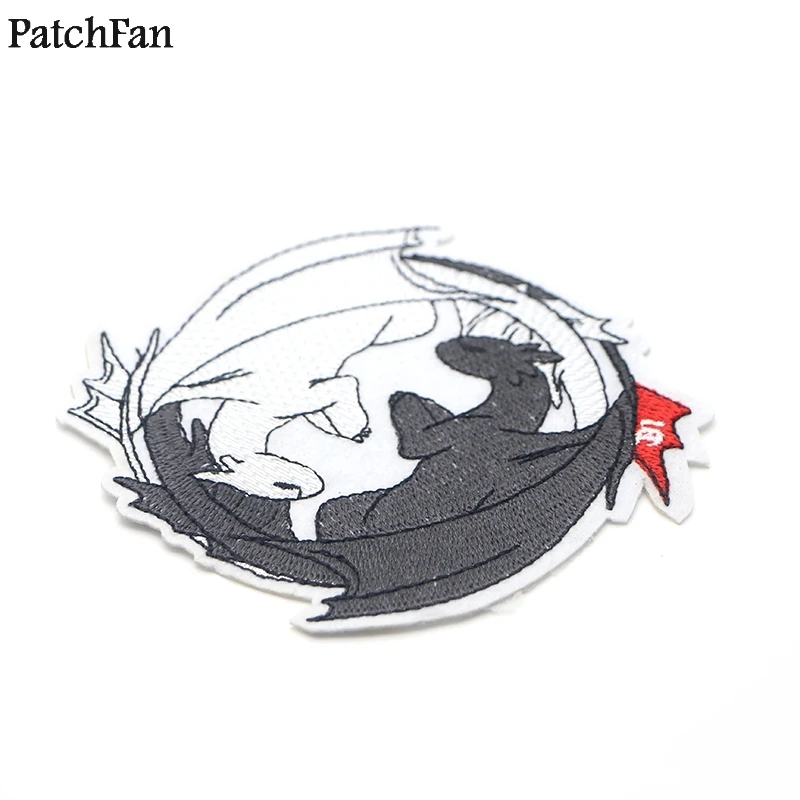 Patchfan Как приручить дракона беззубый светильник fury Ночная фурия вышитые железные нашивки на одежду кошелек значок стикер A1723