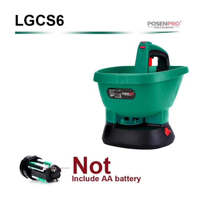 POSENPRO Cordless Spreader 6V AA Battery Hand Held Spreader for Sowing