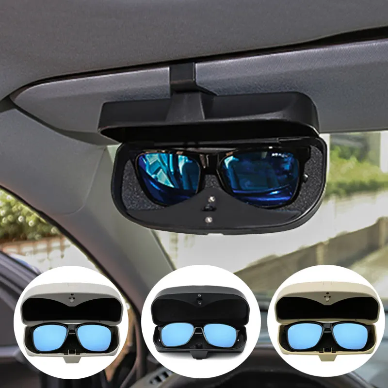 

Auto Accessories Car Sun Vior Sunglasses Holder Cars Glasses Case Credit Card Storage Holders Anti-Fall Universal Eyeglasses
