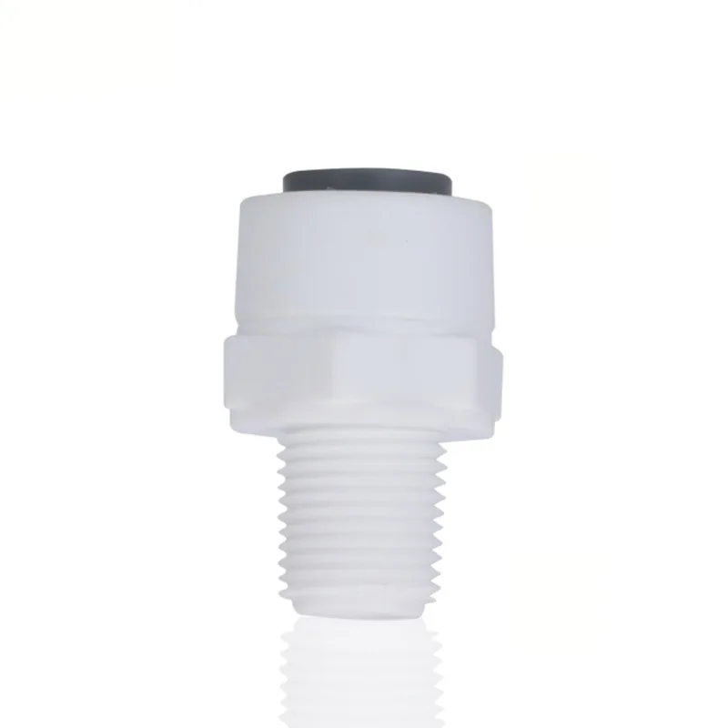 

1/8'' NPT Male Thread - 1/4'' OD Tube RO Water Quick Connector Straight Tight Junction Double Sealing PE Pipe Fitting