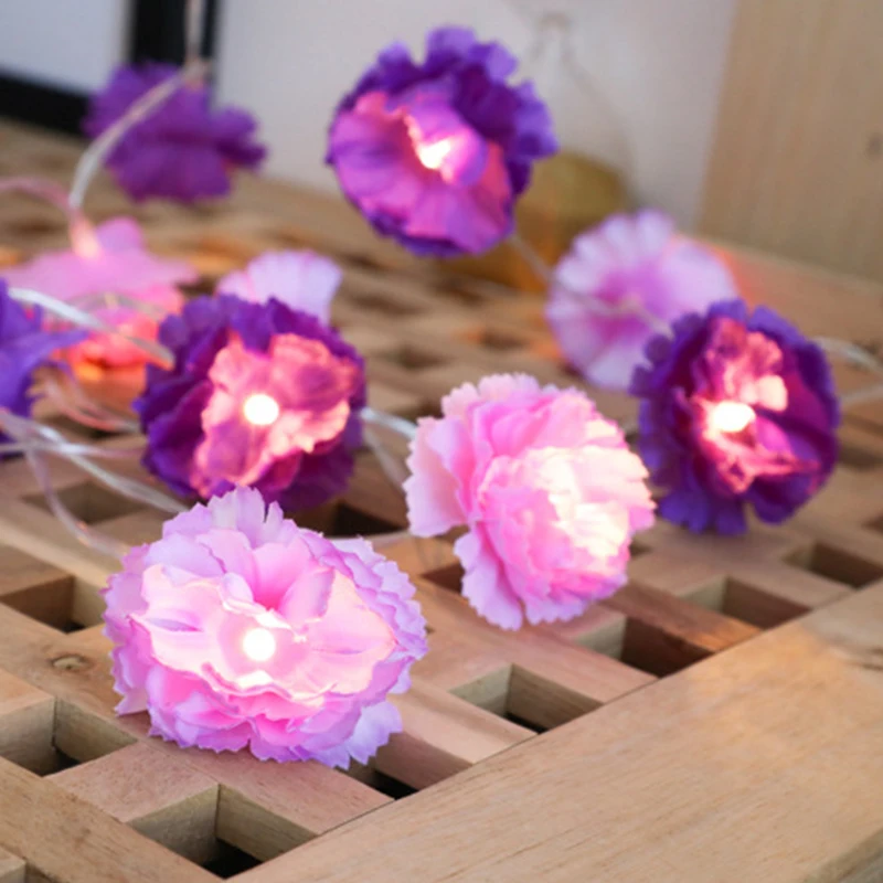1,5 m 10 LEDs seda Fairy String Luces para Navidad decoración de la boda con pilas Garland Luces Deco 1,5 m 10 LEDs seda Fairy String Luces para Navidad decoración de la boda con pilas Garland Luces Deco