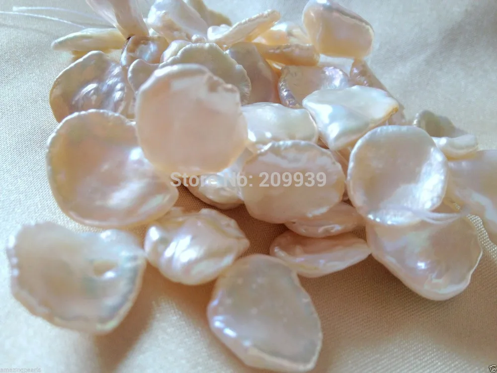 

FREE SHIPPING>>>@@ N297 12-14mm Genuine Freshwater Pearl Cultured Loose Bead White Keshi AA+ 15''