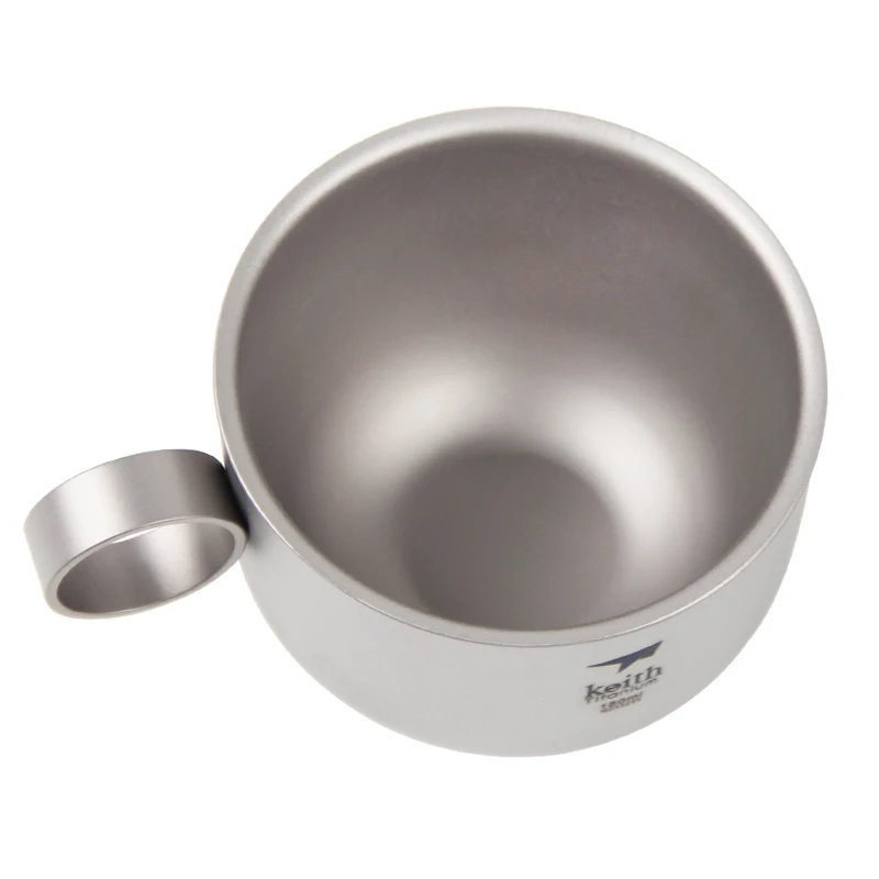 Xícara de Café Titânio ao ar Caneca de Café Água com Pote Keith Ultraleve Titanium Conjuntos Chá Livre Portátil Talheres Colher Conjunto Ti3601 150ml 15 150ml keith ultraleve titanium xícara de café