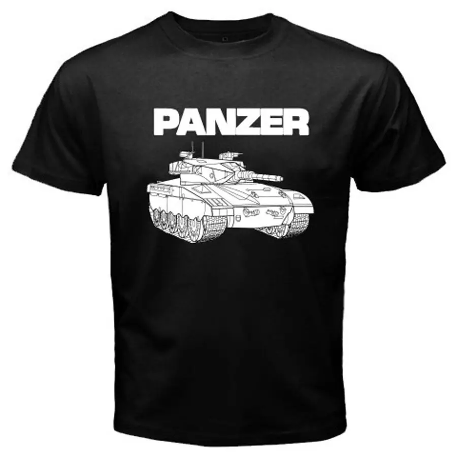 Panzer танковой дивизии Пособия по немецкому языку армии Для мужчин черный футболка