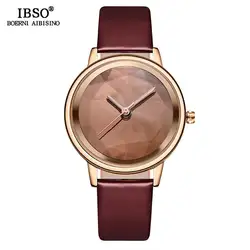 IBSO красочные кожа для женщин часы Роскошный Кристалл женские часы с циферблатом часы Reloj Mujer Новинка 2019 года часы sk для женщин # 8806LR