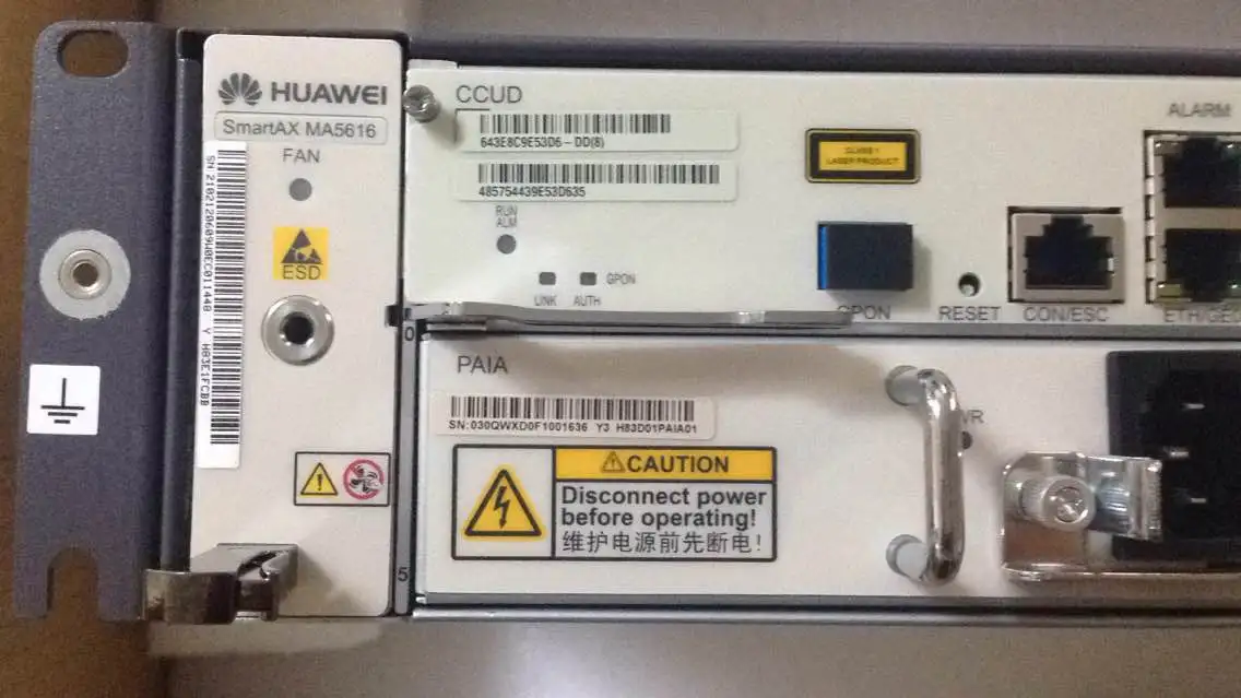 

hua wei DSLAM MA5616 with control board CCUD and AC power board PAIA