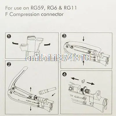 Коаксиальный обжимной инструмент F Type для кабелей Tech RG6 RG59 RG11 H548A|rg6 crimp|rg6 coaxrg6 cable